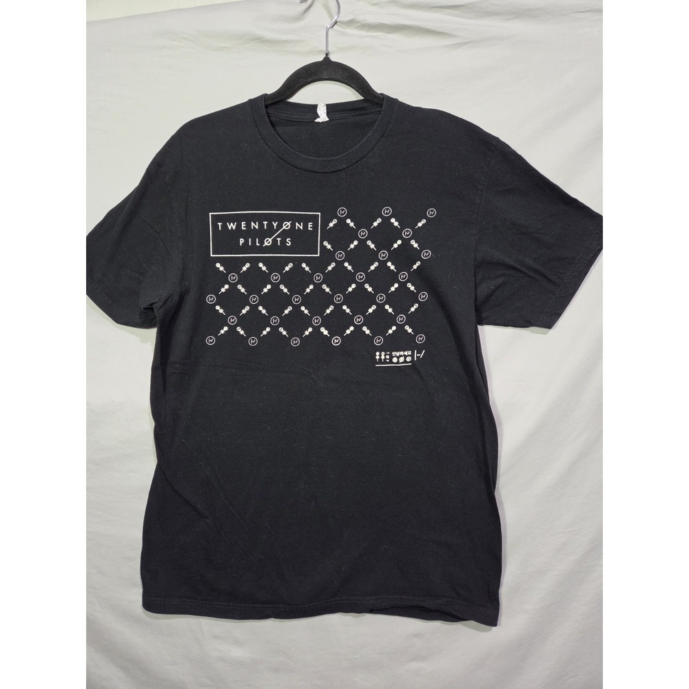 Twenty One Pilots T Large Black "Fancy"‎ Graphic Band Skeleton Clique Blurryface